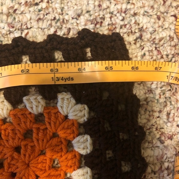 Handmade Granny Square Crochet Vintage Afghan Blanket - Picture 5 of 8